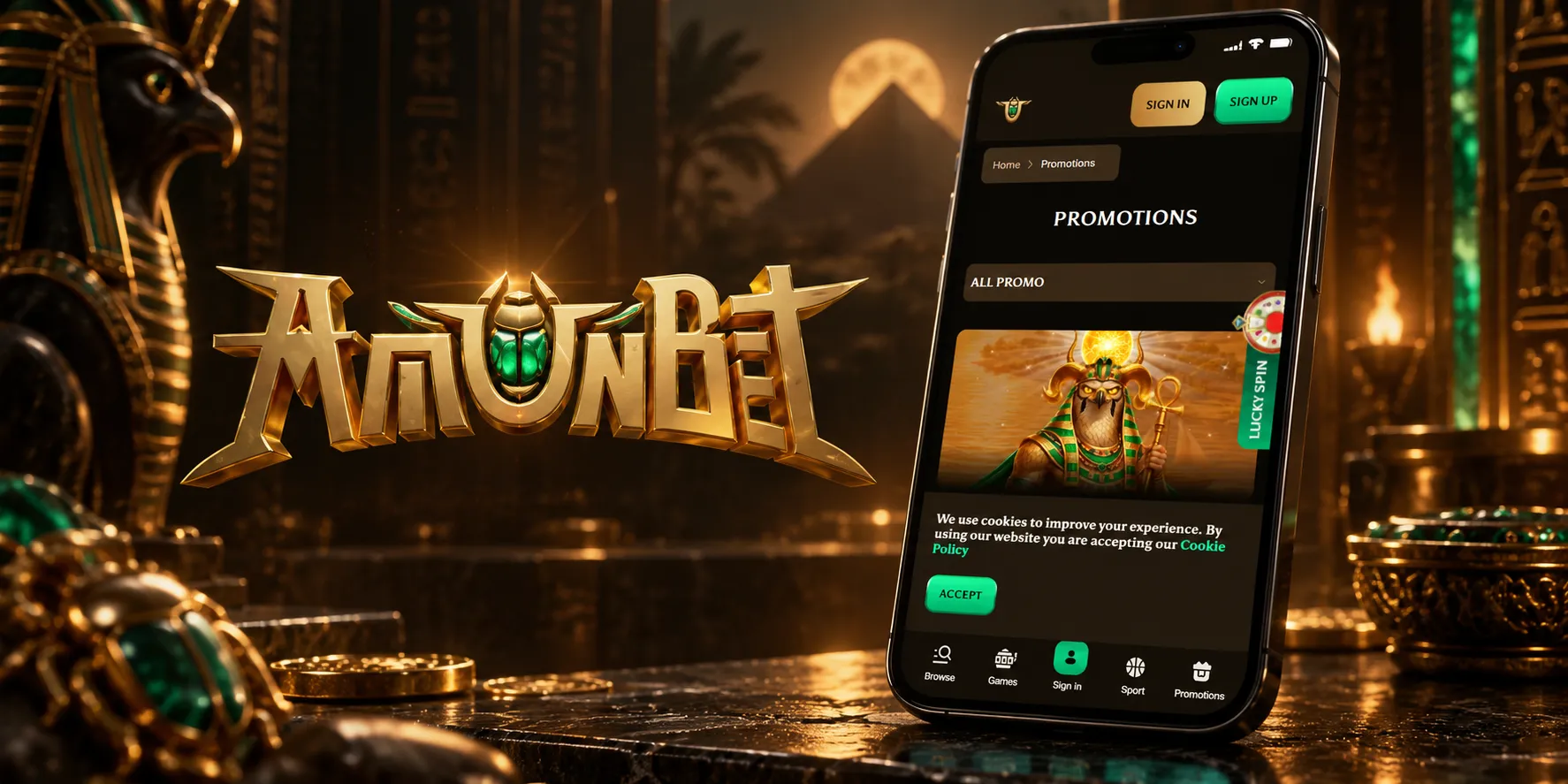 AmunBet Casino App Screenshot